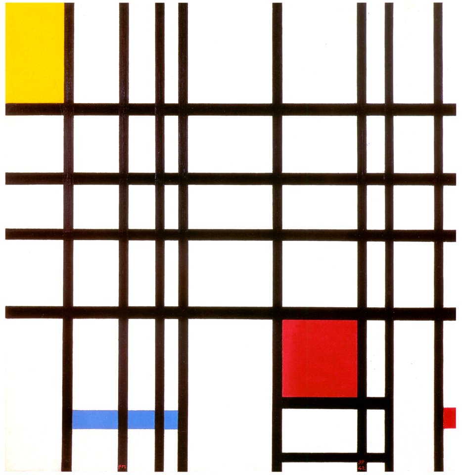 Piet Mondrian – Compositie met rood, geel en blauw [from Mondrian: 1872-1944: Structures in Space]