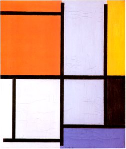 Piet Mondrian – Compositie [from Mondrian: 1872-1944: Structures in Space]. Free illustration for personal and commercial use.