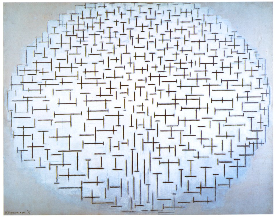 Piet Mondrian – Compositie nr.10 (Pier en oceaan) [from Mondrian: 1872-1944: Structures in Space]