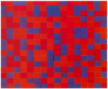 Piet Mondrian – Compositie Dambord, donkere kleuren [from Mondrian: 1872-1944: Structures in Space]