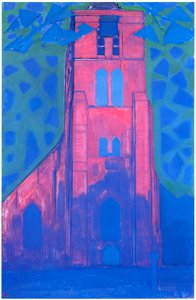 Piet Mondrian – Kerk to Domburg [from Mondrian: 1872-1944: Structures in Space]