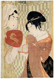 Kitagawa Utamaro – Insect Seller [from Ukiyo-e shuka. Museum of Fine Arts, Boston III]. Free illustration for personal and commercial use.