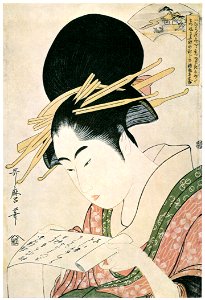 Kitagawa Utamaro – The Cloth-fulling Jewel River, from an untitled series of Six Jewel Rivers [from Ukiyo-e shuka. Museum of Fine Arts, Boston III]