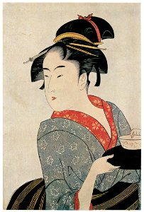 Kitagawa Utamaro – Naniwaya Okita [from Ukiyo-e shuka. Museum of Fine Arts, Boston III]. Free illustration for personal and commercial use.