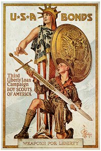 J. C. Leyendecker – “Weapons for Liberty.” War Bond Poster 1917 [from The J. C. Leyendecker Poster Book]