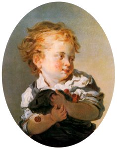 Jean-Honoré Fragonard – CHILD HOLDING CHERRIES [from Fragonard]