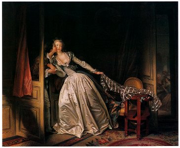 Jean-Honoré Fragonard – STOLEN KISS [from Fragonard]. Free illustration for personal and commercial use.