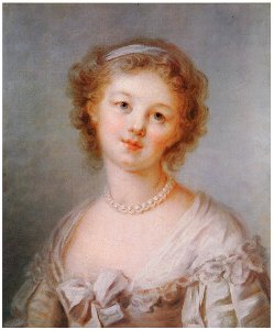 Jean-Honoré Fragonard – YOUNG WOMAN WITH A PEARL NECKLACE [from Fragonard]. Free illustration for personal and commercial use.