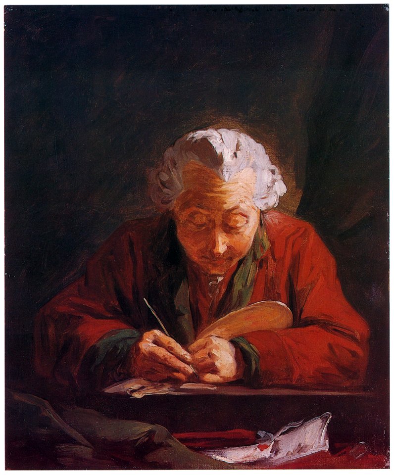 Jean-Honoré Fragonard – FRAGONARD PAINTING A MINIATURE [from Fragonard]