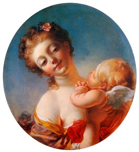 Jean-Honoré Fragonard – VENUS REFUSING CUPID A KISS [from Fragonard]. Free illustration for personal and commercial use.