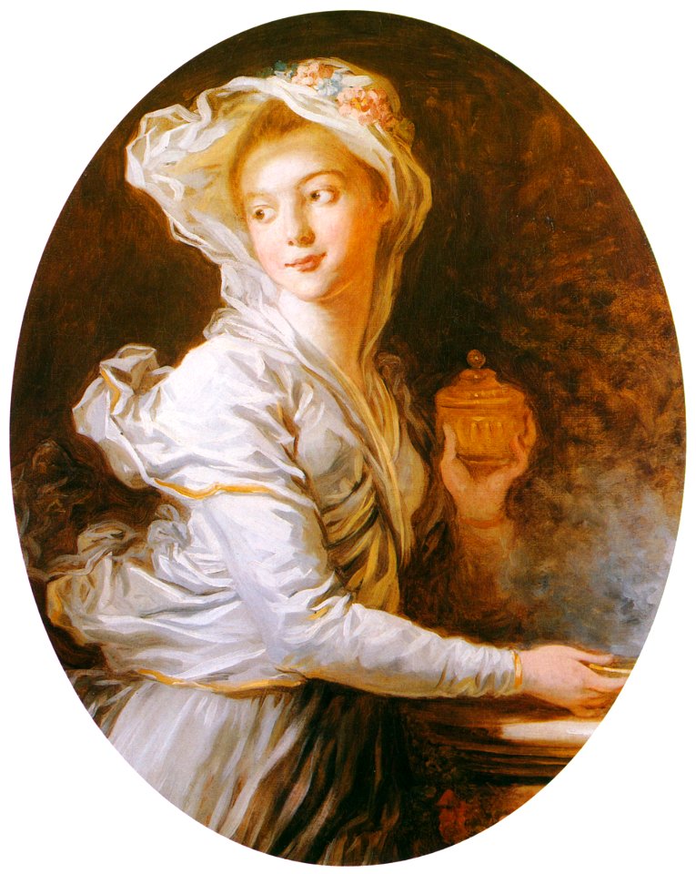 Jean-Honoré Fragonard – PRESUMED PORTRAIT OF THE PRESIDENTE AUBRY AS A VESTAL [from Fragonard]