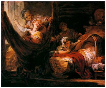 Jean-Honoré Fragonard – THE CRADLE [from Fragonard]. Free illustration for personal and commercial use.