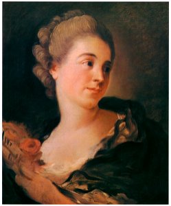 Jean-Honoré Fragonard – PORTRAIT OF MADEMOISELLE COLOMBE [from Fragonard]. Free illustration for personal and commercial use.