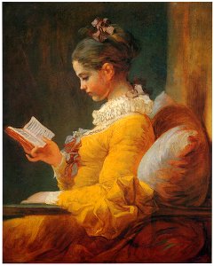 Jean-Honoré Fragonard – THE READER [from Fragonard]. Free illustration for personal and commercial use.
