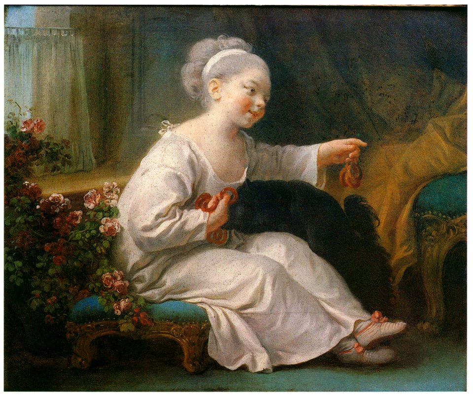 Jean-Honoré Fragonard – THE GIRL WITH THE RING-BISCUITS [from Fragonard]