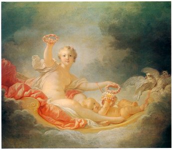 Jean-Honoré Fragonard – VENUS AND CUPID / THE DAY [from Fragonard]. Free illustration for personal and commercial use.