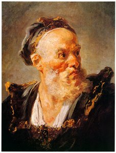 Jean-Honoré Fragonard – HEAD OF AN OLD MAN [from Fragonard]. Free illustration for personal and commercial use.