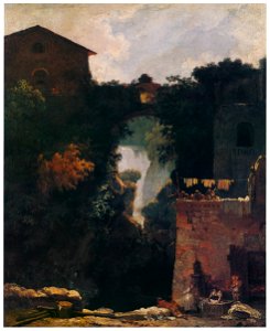 Jean-Honoré Fragonard – THE WATERFALLS AT TIVOLI [from Fragonard]. Free illustration for personal and commercial use.