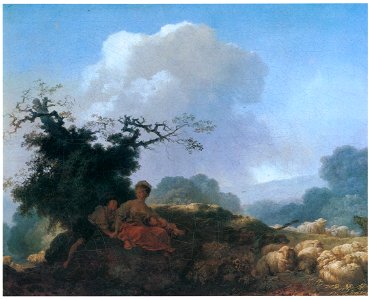 Jean-Honoré Fragonard – LANDSCAPE WITH ANNETTE AND LUBIN / ANNETTE AT THE AGE OF TWENTY [from Fragonard]. Free illustration for personal and commercial use.