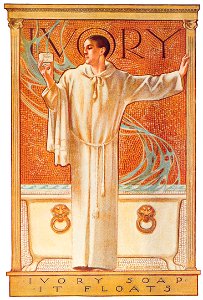 J. C. Leyendecker – Ivory Soap advertisement, 1900. Courtesy Procter & Gamble Co. [from The J. C. Leyendecker Poster Book]. Free illustration for personal and commercial use.