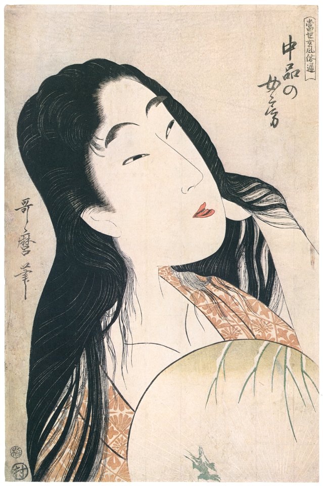 Kitagawa Utamaro – A Wife of the Middle Rank, from the series A Guide to Women’s Contemporary Styles [from Ukiyo-e shuka. Museum of Fine Arts, Boston III]