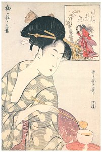 Kitagawa Utamaro – The Story of Umegae [from Ukiyo-e shuka. Museum of Fine Arts, Boston III]. Free illustration for personal and commercial use.