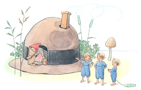 Elsa Beskow – Plate 2 [from The Children of Hat Cottage]. Free illustration for personal and commercial use.
