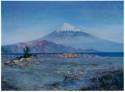 Wada Eisaku – Mt. Fuji seen from Masaki [from Retrospective Exhibition of Wada Eisaku]. Free illustration for personal and commercial use.