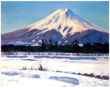 Wada Eisaku – Mt. Fuji (from Yoshida) [from Retrospective Exhibition of Wada Eisaku]. Free illustration for personal and commercial use.