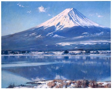Wada Eisaku – Mt. Fuji – Lake Kawaguchiko [from Retrospective Exhibition of Wada Eisaku]. Free illustration for personal and commercial use.