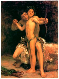 Frederic Leighton – The Hit [from Frederick Lord Leighton]. Free illustration for personal and commercial use.