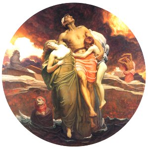 Frederic Leighton – And the Sea Gave Up the Dead Which Were in It’ [from Frederick Lord Leighton]. Free illustration for personal and commercial use.