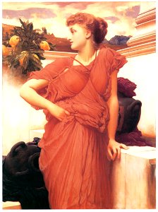 Frederic Leighton – At the Fountain [from Frederick Lord Leighton]. Free illustration for personal and commercial use.