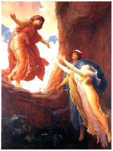 Frederic Leighton – The Return of Persephone [from Frederick Lord Leighton]. Free illustration for personal and commercial use.