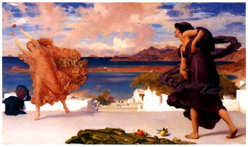 Frederic Leighton – Greek Girls Playing Ball [from Frederick Lord Leighton]. Free illustration for personal and commercial use.