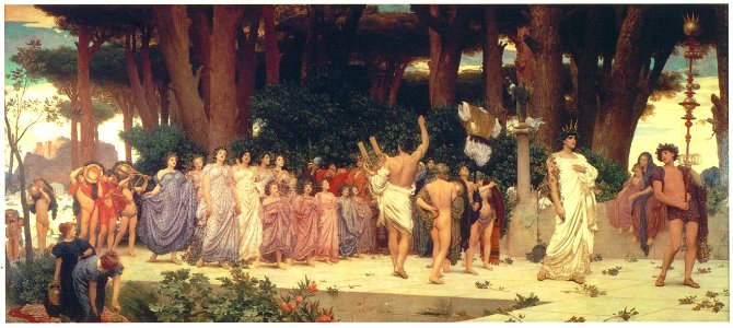 Frederic Leighton – The Daphnephoria [from Frederick Lord Leighton]. Free illustration for personal and commercial use.