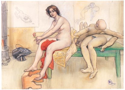 Carl Larsson – On the Modeling Table [from The Painter of Swedish Life: Carl Larsson]