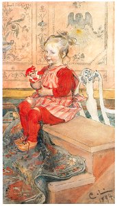Carl Larsson – Lisbeth [from The Painter of Swedish Life: Carl Larsson]. Free illustration for personal and commercial use.