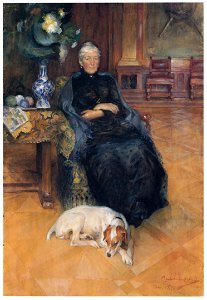 Carl Larsson – Göthilda Fürstenberg [from The Painter of Swedish Life: Carl Larsson]. Free illustration for personal and commercial use.