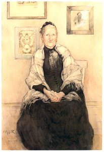 Carl Larsson – Portrait of the Artist’s Mother [from The Painter of Swedish Life: Carl Larsson]. Free illustration for personal and commercial use.
