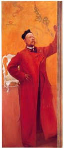 Carl Larsson – In Front of the Mirror, Self-Portrait [from The Painter of Swedish Life: Carl Larsson]. Free illustration for personal and commercial use.