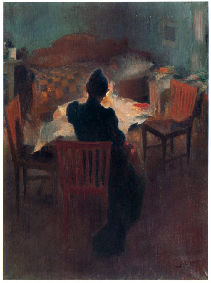 Carl Larsson – Chiaroscuro Interior from Dalarna [from The Painter of Swedish Life: Carl Larsson]