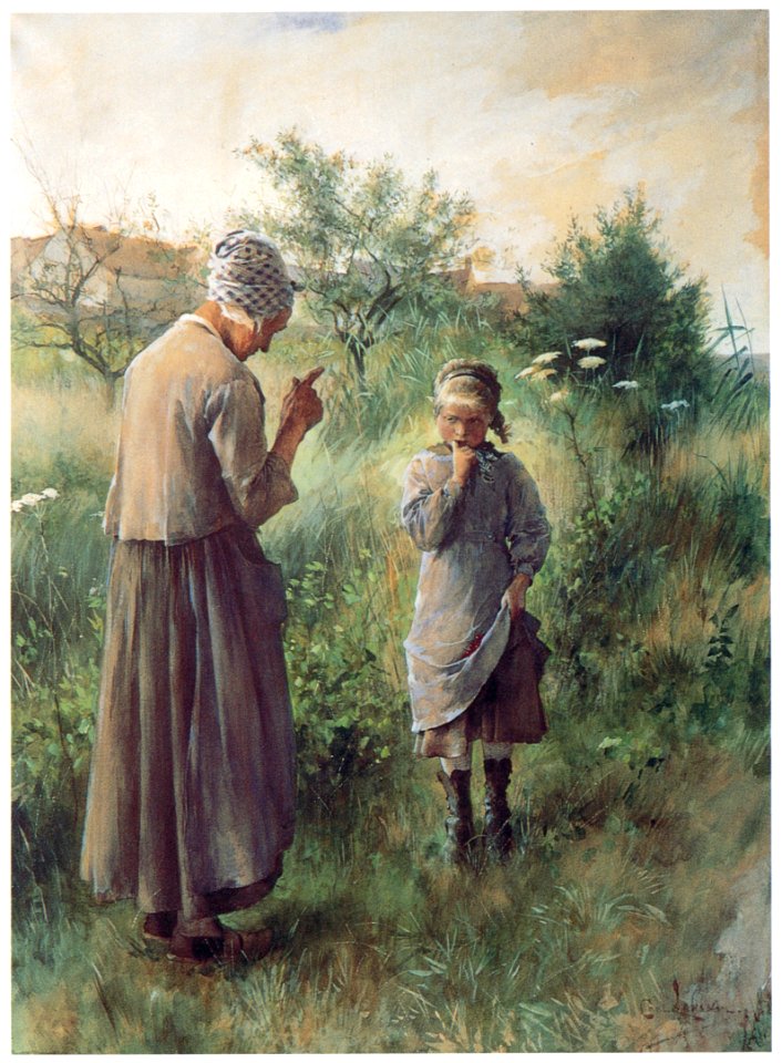 Carl Larsson – Forbidden Fruit [from The Painter of Swedish Life: Carl Larsson]