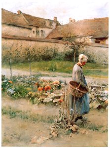 Carl Larsson – October / The Pumpkins [from The Painter of Swedish Life: Carl Larsson]. Free illustration for personal and commercial use.