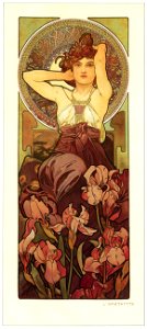 Alphonse Mucha – LES PIERRES PRECIEUSES: L’AMETHYSTE [from Alphonse Mucha: The Ivan Lendl collection]. Free illustration for personal and commercial use.