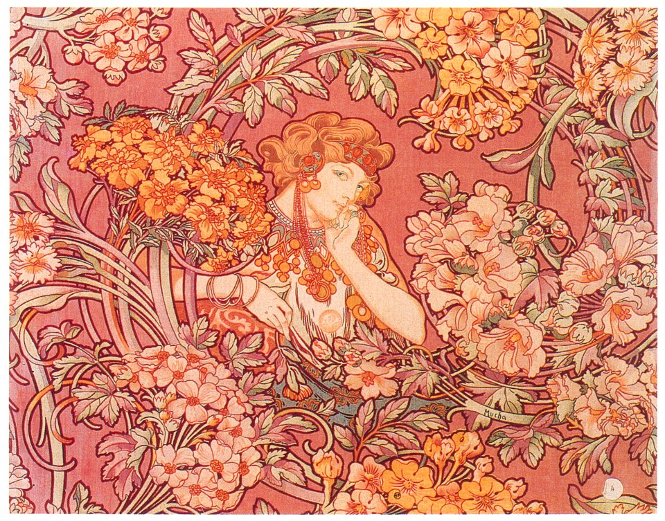 Alphonse Mucha – FEMME PARMI LES FLEURS [from Alphonse Mucha: The Ivan ...