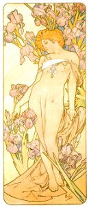 Alphonse Mucha – LES FLEURS: L’IRIS [from Alphonse Mucha: The Ivan Lendl collection]. Free illustration for personal and commercial use.