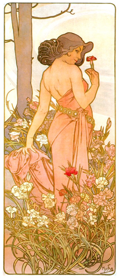 Alphonse Mucha – LES FLEURS: L’OEILLET [from Alphonse Mucha: The Ivan Lendl collection]
