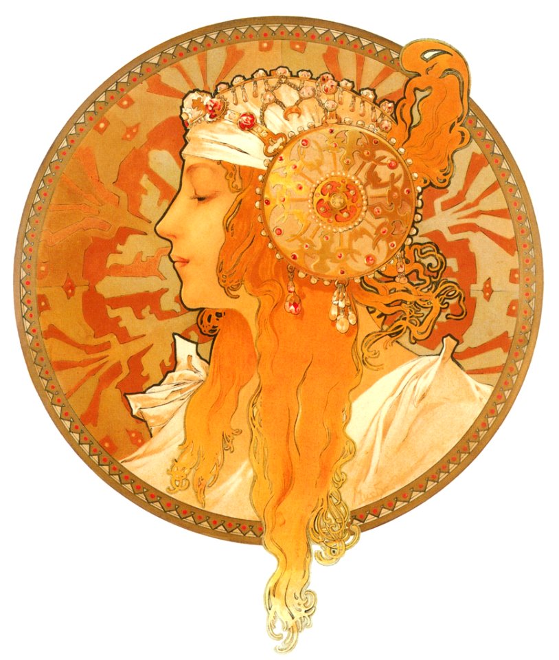 Alphonse Mucha – TETES BYZANTINES: BLONDE [from Alphonse Mucha: The Ivan Lendl collection]
