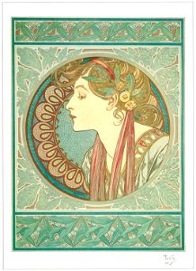 Alphonse Mucha – LAURIER [from Alphonse Mucha: The Ivan Lendl collection]. Free illustration for personal and commercial use.
